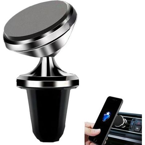 Support Voiture Magnétique Ultra Puissant pour Grille d'air, Rotation 360°, Compatible avec iPhone 15/14/13 et Autres Smartphones de 4 à 6,7 PoucesModèle Universel, Facile à Installer (1/5)