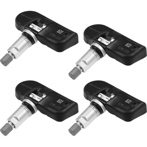 (4 pièces) Capteurs de pression des pneus neufs pour véhicules, compatibles avec Peugeot 407, 207, 307, 607, 508, 807 et Citroën C4, 5, 6, 7, 8. Fréquence : 433 MHz. Référence : 9681102280. (1/5)