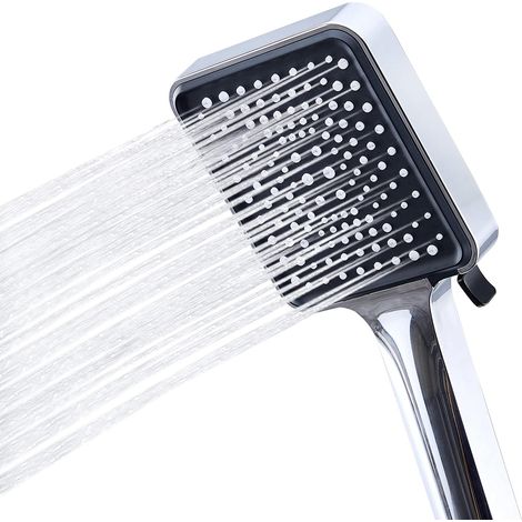 Pomme de douche, pommes de douche haute pression avec 6 modes de pulvérisation, mode réglable à une main - 136 buses - Économie d'eau - Débolation de pmes de pmes facile - Chrome (1/5)