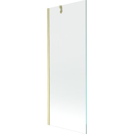 Mexen Next Badewannenwand, 1-flügelig, 70 x 150 cm, transparent, gebürstetes Gold - 895-070-000-00-00-55 (1/5)