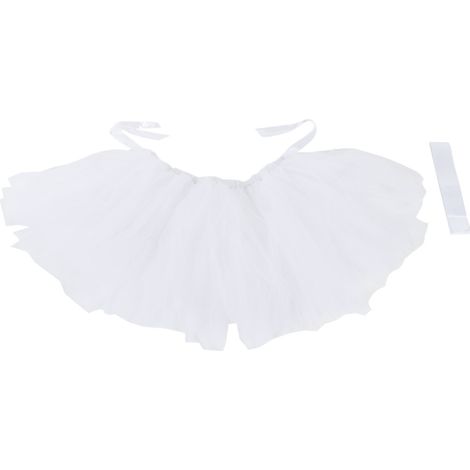 Jupe De Chaise En Tulle - Décor Pour Chaises De Salle À Manger - Idéal Pour Mariage Fête Anniversaire - Blanc - 1 Pièce (1/5)