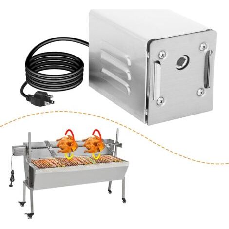 Motor para asador, motor para barbacoa de 15 W y 40 kg, motor para asador de parrilla, motor eléctrico para barbacoa (110 V CA) (1/4)