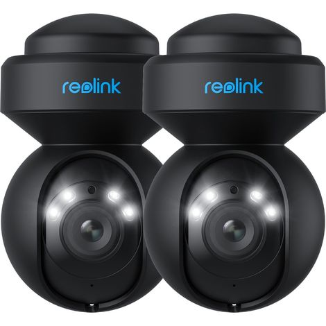 Reolink 5MP WLAN PTZ Überwachungskamera mit smarter Erkennung & Spotlight, Farbige Nachtsicht, Auto-Tracking, E1 Outdoor(Schwarz), 2 Pack