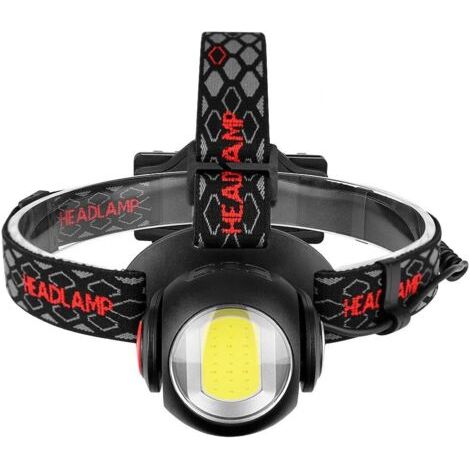 Linterna frontal LED recargable, 7 modos de iluminación, carga USB, sensor de movimiento ajustable, linterna frontal recargable para adultos (1/4)