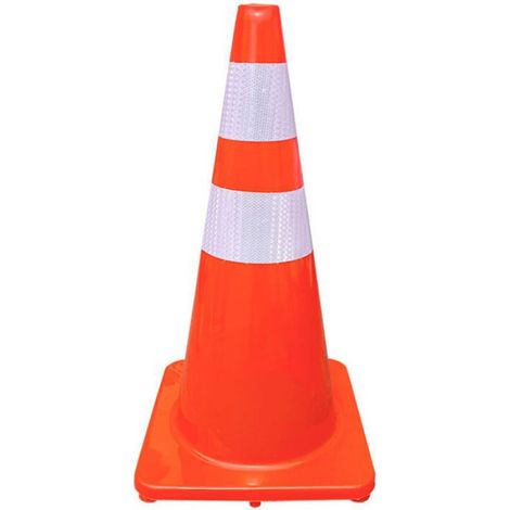 1 x Cône de Signalisation orange blanc réfléchissant 60 cm Cônes de Circulation