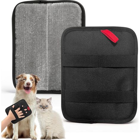 2 Pièces Gant Anti Poils Animaux Double Face Gant Anti Poil Réutilisable Brosse Gant Poils Animaux pour Animal Domestique, Chat, Chien,Canapé, Meubles, Tapis Siège Auto (1/5)