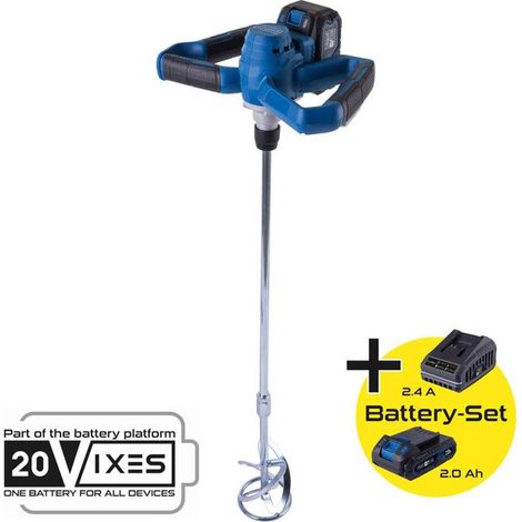 Akku-Mischer - SCHEPPACH - BC-PMX100-X - 20V iXES 4Ah - Bürstenlos - 6 Geschwindigkeiten, Schnellbefestigung