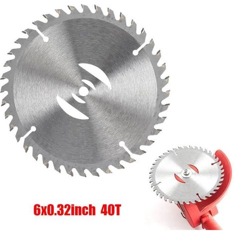 Lame de tondeuse à gazon métallique de 150 mm à 40 dents, tête de scie, accessoires pour coupe-bordures et débroussailleuse, pièces détachées pour outils de jardin (1/4)
