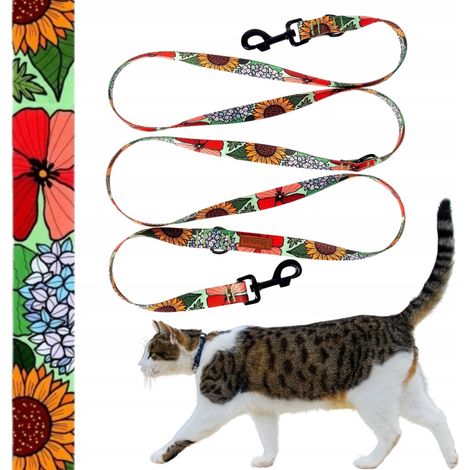 Laisse réglable de longueur 300 cm pour Ukora le chat FLOWER (1/5)