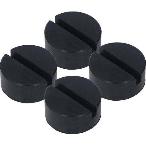 4 Adaptateurs en caoutchouc pour crics, patins ronds à fente, protection de longeron de châssis, lot de 4 pièces (1/5)