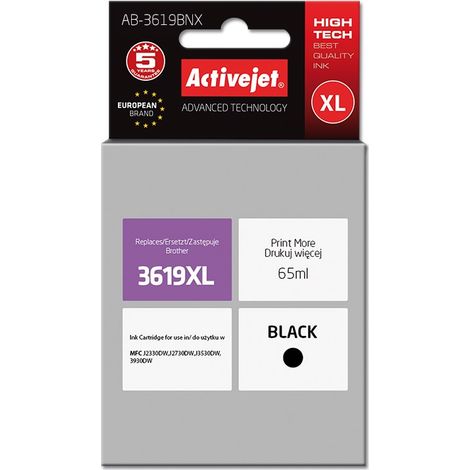 Activejet AB-3619BNX ink (replacement for Brother LC3619Bk XL Supreme 65 ml black)