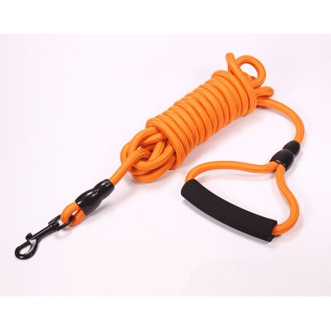 Laisse longue pour chien, idéale pour l'éducation et le pistage, avec poignée confortable et résistante, de 4,88 m (16 pieds). Corde robuste pour chiot. (1/3)
