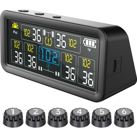 Reifendruck berwachungssystem RV TPMS Mit 6 Externen Sensoren Und 4 