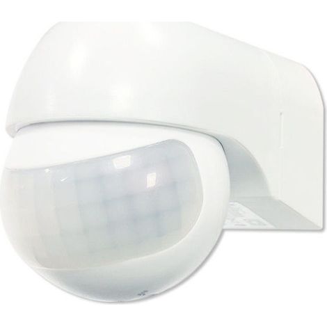 Détecteur de mouvement infrarouge IP54 sur le mur, compatible LED, portée max. 10 m/180° (blanc), (1/5)