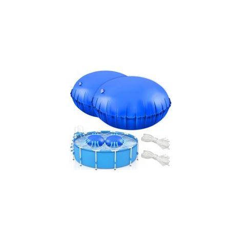 2PCS Coussin Gonflable de Piscine d'hiver,avec Corde de 15 m,Coussin de Piscine,Coussin De Piscine d'hiver,Oreiller de Piscine d'hiver,pour la Plupart des Piscines,Spas,Fontaines
