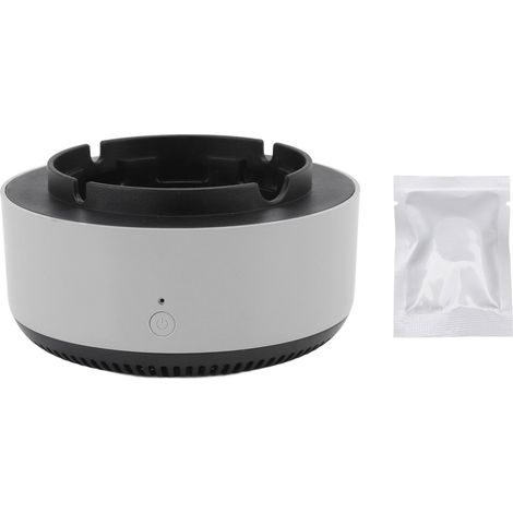 Cendrier intelligent auto-extincteur petit multifonction purificateur d'air à ions négatifs gris et noir pour maison (1/5)