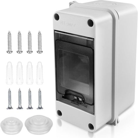 Coffret Electrique Etanche Boîtier Exterieur: Boîte Etanche IP65, Tableau Electrique 1 Rangée, Boîtier Etanche, Coffret 3 Modules Pour Disjoncteur Mural (1/5)