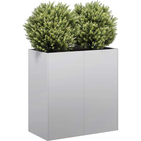 vidaXL Jardinera 80x40x80 cm de acero galvanizado (1/5)