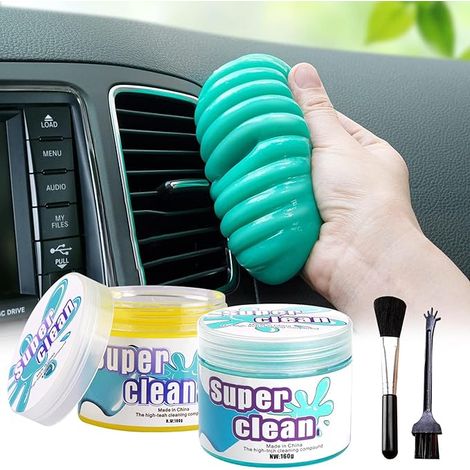 Gel de nettoyage du clavier, Super Clean Gel 2 pièces de nettoyage de voiture Keyboard Cleaner Nettoyeur de poussière universel mucus de nettoyage pour ordinateur portable appareil photo