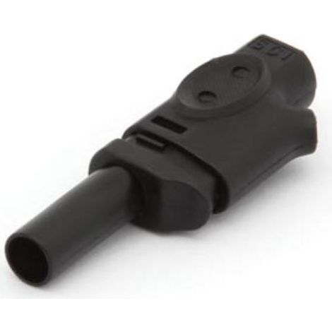 BANANA 4 mm - CON CONECTOR POSTERIOR PARA OTRA BANANA - COLOR NEGRO (IEC1010)