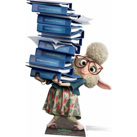Figurine en carton Zootopie - Dawn Bellwether la brebis Hauteur 87 cm