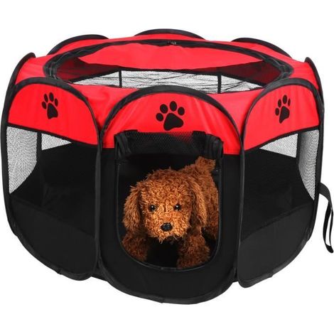 Parc à Chiot - YES - Pliable - Octogonal - Intérieur-Extérieur - 81 x 45 cm (1/4)