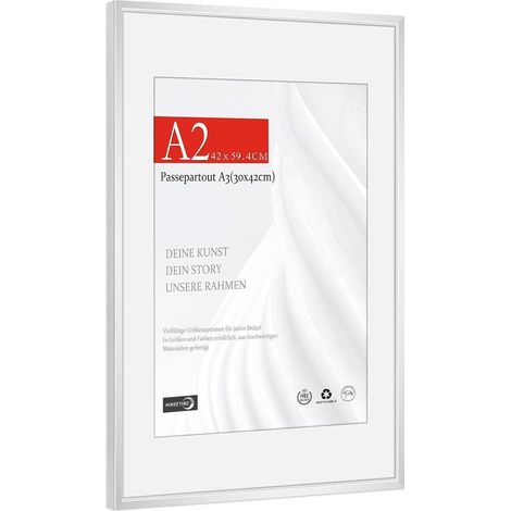 Bilderrahmen A2 42x59,4cm Aluminium Alu Silber A2(42x59,4cm) 1x (1/5)