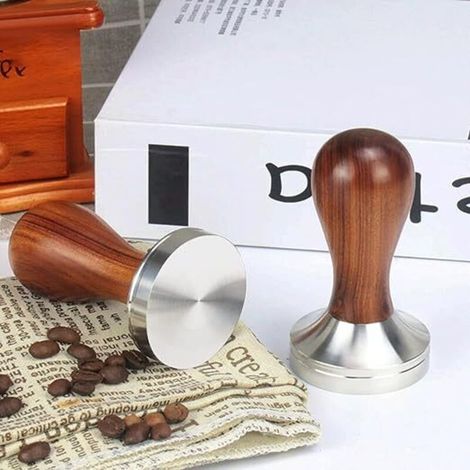 Kaffeetamper, Espressotamper, Edelstahl-Kaffeepresse mit Silikonkissen, Designer-Kaffeetamper-Set, Kaffeepresse für Kaffeeliebhaber