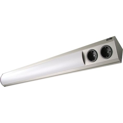 Corner Compact LED 6,5 W 4000K 560mm mit Steckdose, Edelstahl Effekt (1/5)