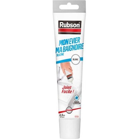 Sigillante siliconico bianco per cucina/bagno RUBSON tubetto da 50 ml Rubson