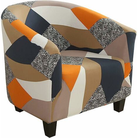 Kaelt - Housse de Fauteuil Cabriolet Housse de Fauteuil Chesterfield Extensible Imprimé Housse de Canapé Tub Chair Housses de Chaise de Salle à Manger Protecteur de Chaise Lavable Multicolor (1/5)