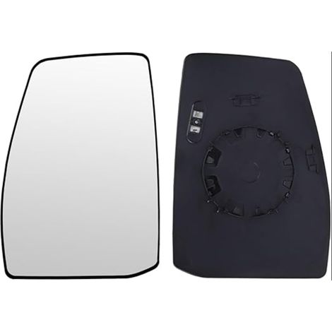 Verre de Rétroviseur Gauche Compatible avec Transit Custom 2012-2022 Glace Exterieur Chauffant et Plaque de Support (1/5)