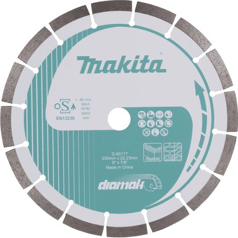 Disco diamantato Ø230mm DIAMAK - MAKITA D-80117