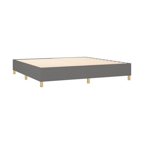 Sommier champignon avec matelas LED, gris foncé, 200 × 200 cm, tissu, tissu doux et respirant, éclairage led d’ambiance, pour chambre, décor moderne, facile à assembler (1/5)