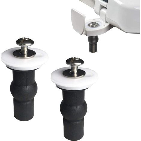 Fixation Abattant WC,2 PCS Vis de Siège de Toilette Écrous en Caoutchouc Expansibles Raccords de Siège de Toilette Universels Vis pour Couvercle de Couvercle de Toilette Noir (1/4)