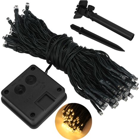 Guirlande lumineuse solaire LED d'extérieur, 100 LED, ultra longue, décorative, idéale pour mariages et Noël. (1/5)
