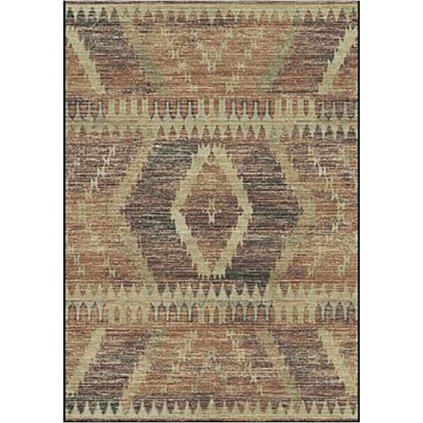 Tapis Agate colonial marron en viscose - Marron noisette chaleureux et naturel (1/5)