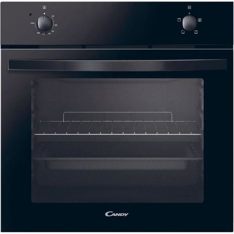 Candy – Four traditionnel intégrable 70l 60cm noir – Convection naturelle – 3 fonctions de cuisson – Classe A – Éclairage halogène
