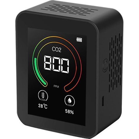 Intelligenter CO2-, Temperatur- und Feuchtigkeitsdetektor mit großem Display tragbares Multifunktions-Messgerät (1/5)
