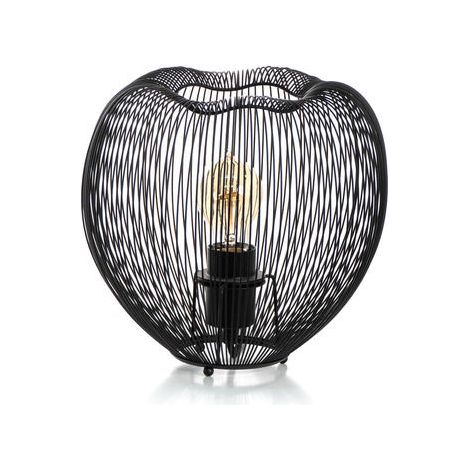 Lampe de table moderne noire h 25 (1/3)