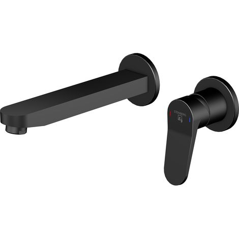 Steinberg 340 - Miscelatore ad incasso per lavabo, montaggio a 2 fori, nero 340 1814 3 S (1/5)