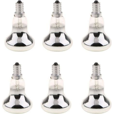 Lot de 6 Ampoule R50 E14 40W Tungstène Verre Blanc Chaud Maison Bureau (1/5)