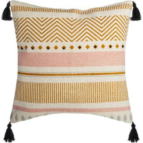 Housse de Coussin "Rayure Perle" 40x40cm Multicolore (1/5)