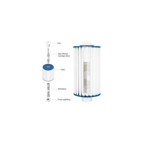 HOTUB 3 SPA Bastoncini filtranti a cartuccia con ioni minerali per vasche idromassaggio (3, grigi) - Crezuo