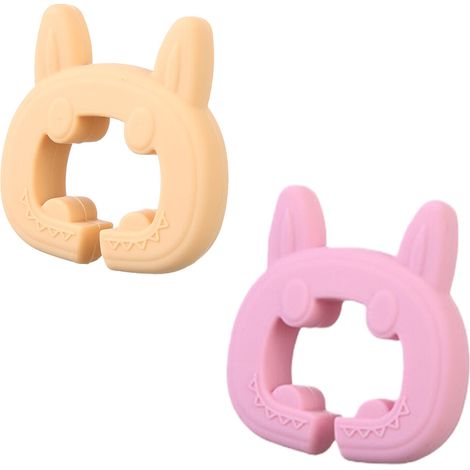 Spatule en Silicone avec oreilles de chats mignons,-jaune rose (1/2)