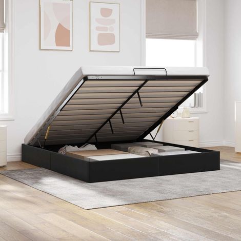 vidaXL Letto ottomano Nero King size Velluto (1/5)