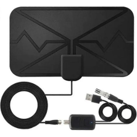 Antenne TV numérique intérieure DVB-T HD 4K, récepteur gratuit, antenne européenne compacte pour maison, signal haute définition, modèle unique, compatible TNT. (1/5)