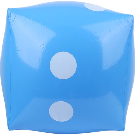 Dés gonflables portables pour activités de fête en intérieur et en extérieur, accessoire de jeu bleu (1/5)