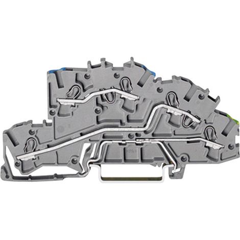 WAGO 2003-7646 Installationsetagenklemme 5.20 mm Zugfeder Belegung: N, L, PE Grau 1 St. (1/2)