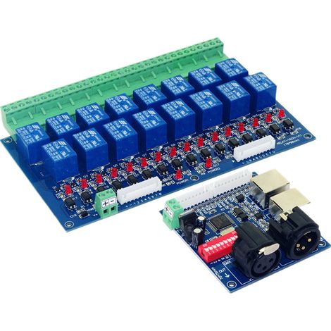 Décodeur DMX-RELAY-16CH, contrôleur DMX12, décodeur RGB, décodeur programmable.